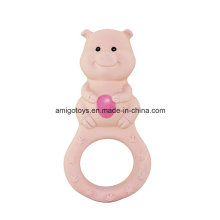 Juguetes divertidos del jabón del caucho de la naturaleza del cerdo para el bebé
